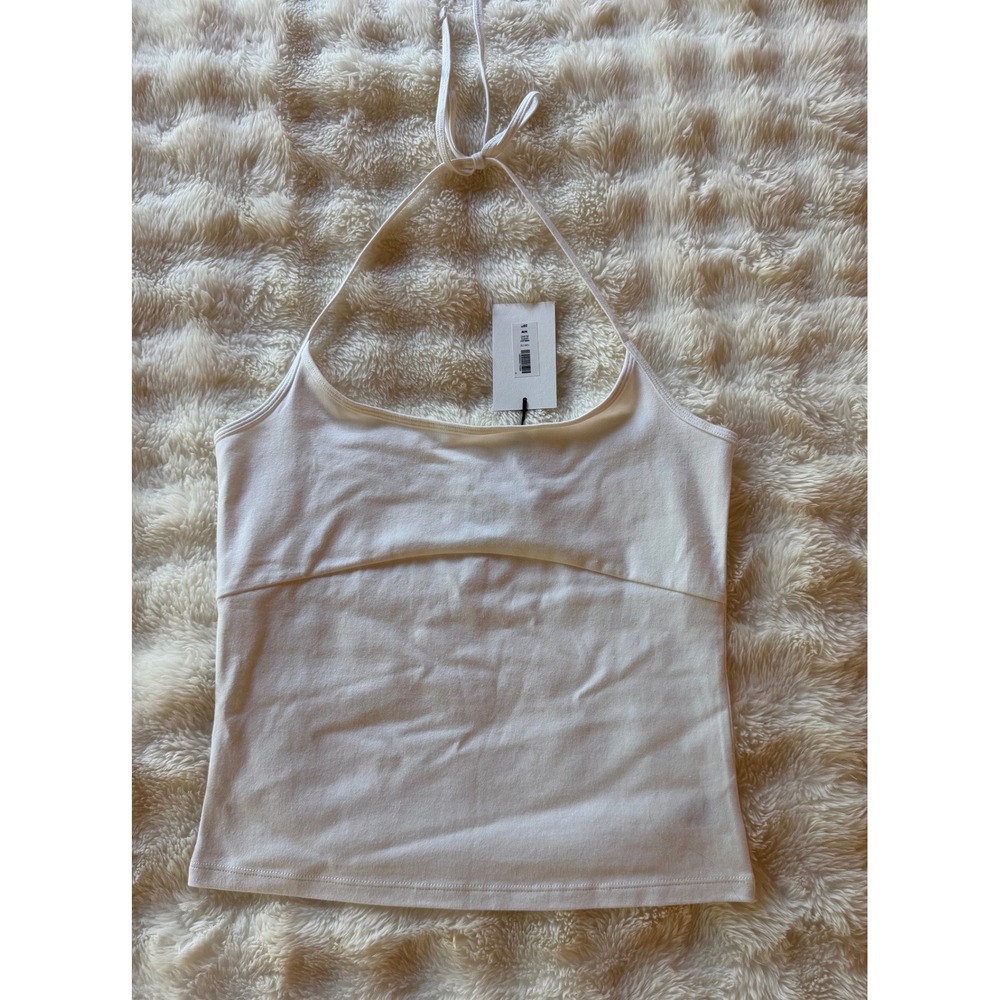 Aritzia Homestretch Deejay Halter Top White Blanc M 129172